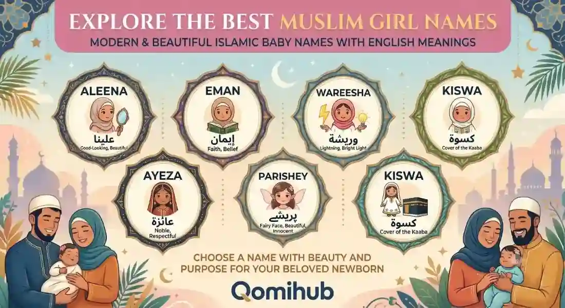 Popular Muslim Girl Names with English Meanings | Islamic Baby Girl Names