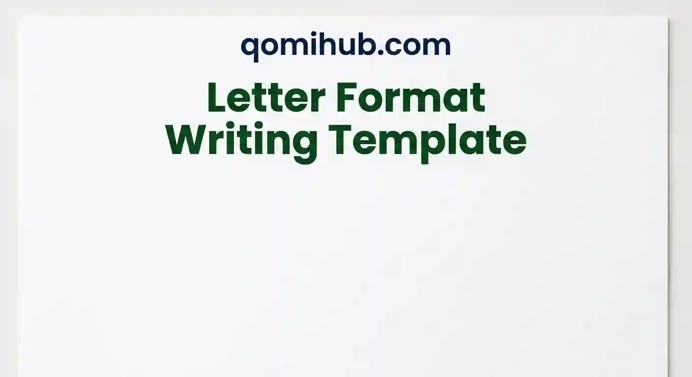 Letter Format Professional Sample & Writing Template