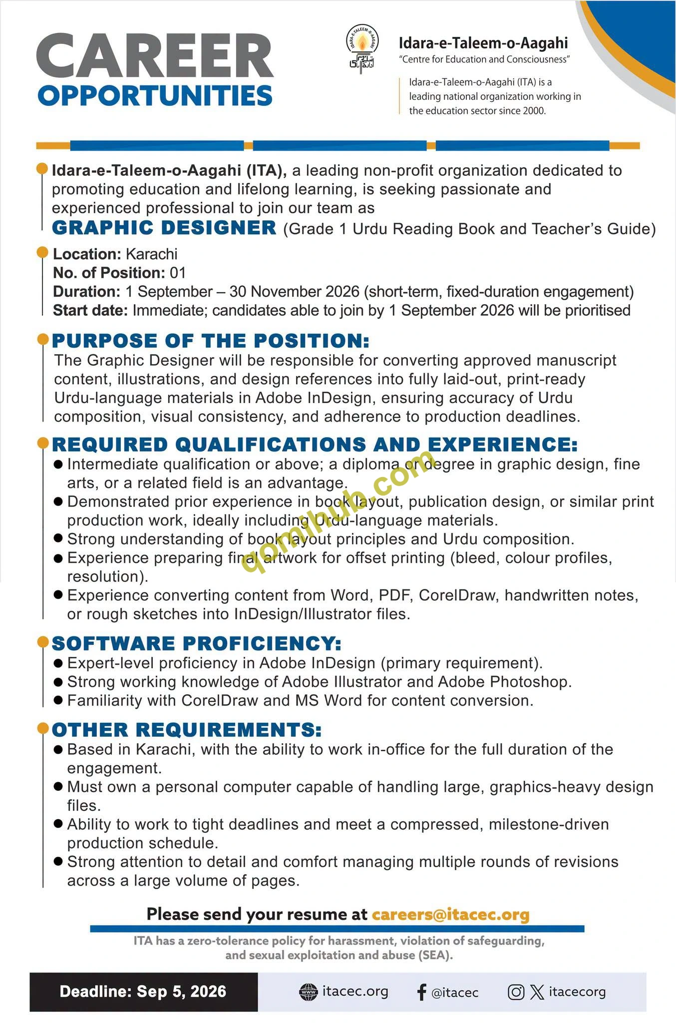 Idara-e-Taleem-o-Aagahi Jobs 2026 - Graphic Designer | Karachi | Apply Online