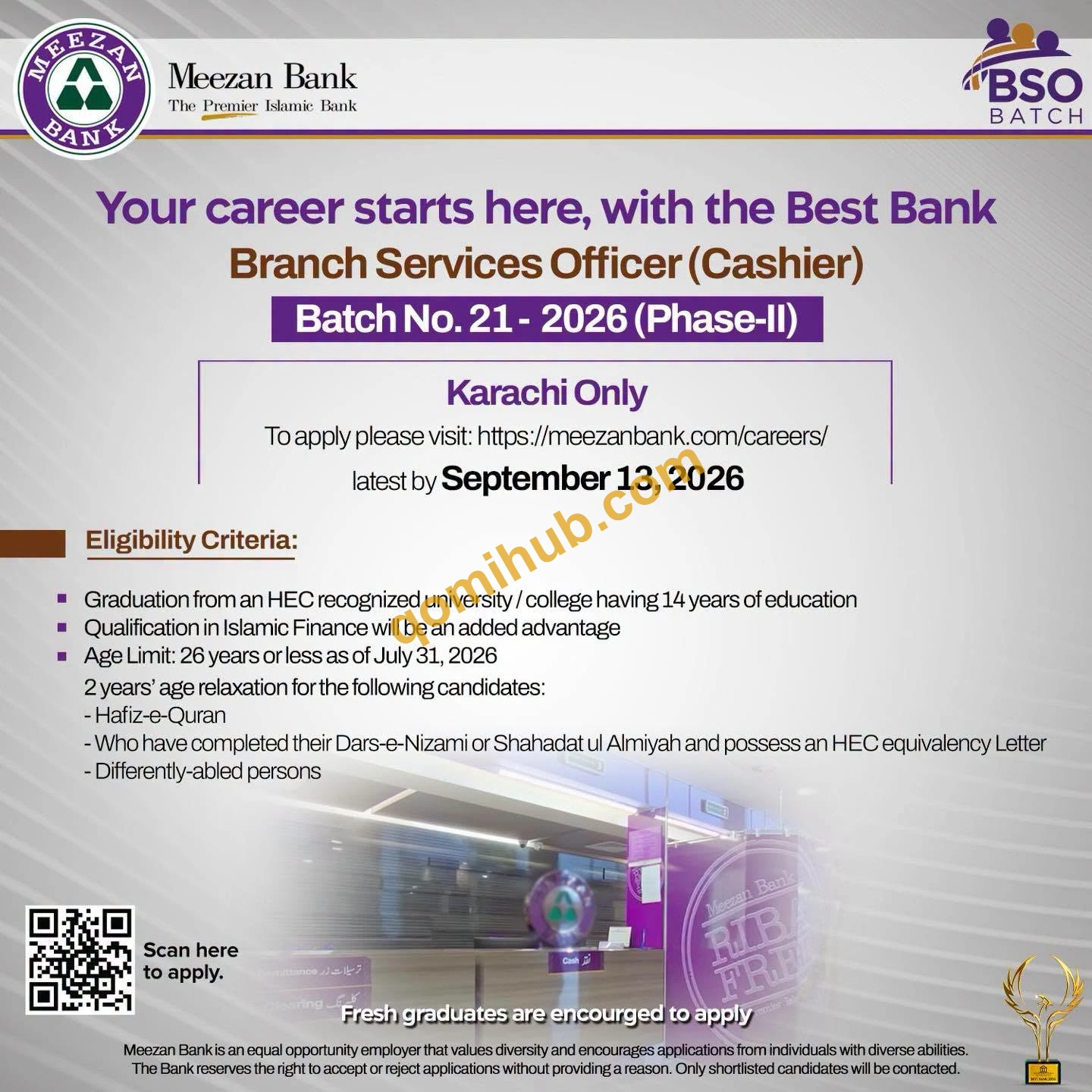 Meezan Bank Branch Services Officer Jobs In Karachi | Apply Online