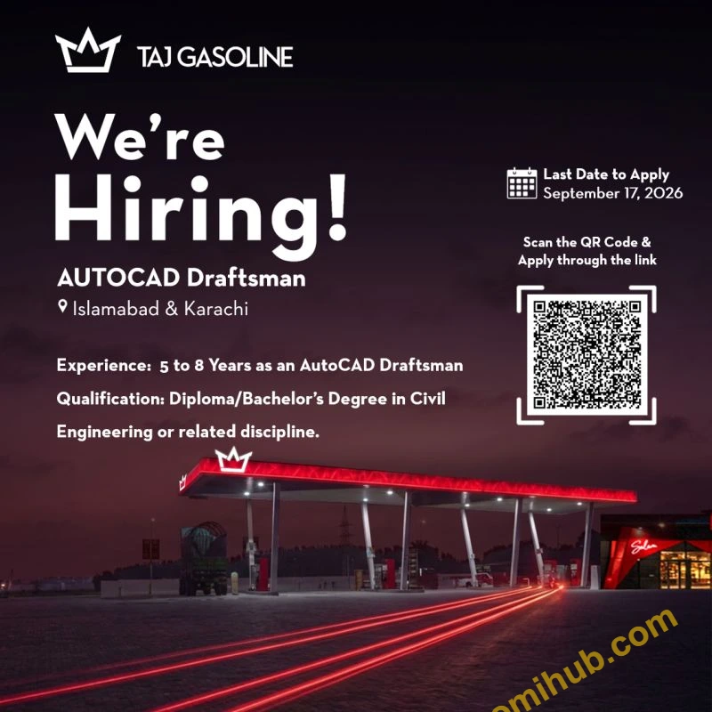 Taj Gasoline Announced AutoCAD Draftsman Jobs 2026 In Islamabad