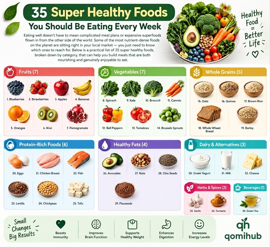 35 Super Healthy Foods You Should Be Eating Every Week