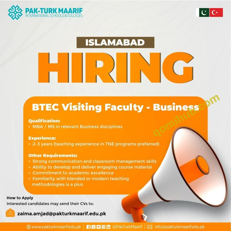 jobs at pak turk maarif international schools and colleges