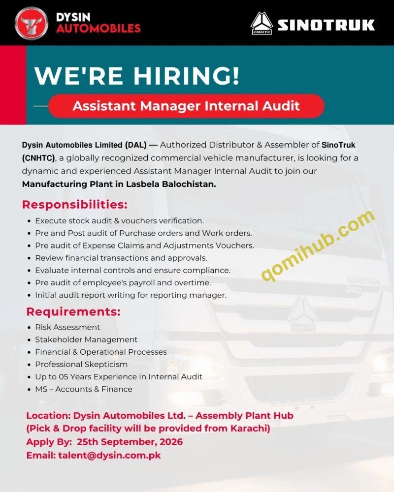 Dysin Automobiles Ltd Jobs 2026