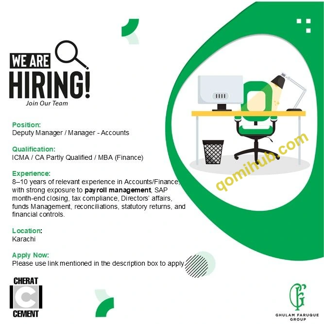 Cherat Cement Company Deputy Manager Jobs 2026